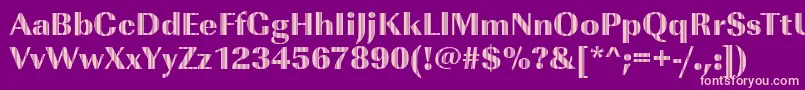 ImperialvjetRegular-Schriftart – Rosa Schriften auf violettem Hintergrund