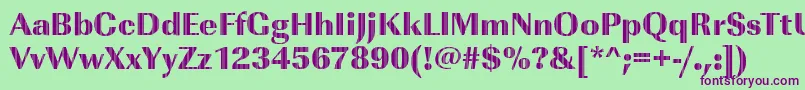 ImperialvjetRegular Font – Purple Fonts on Green Background