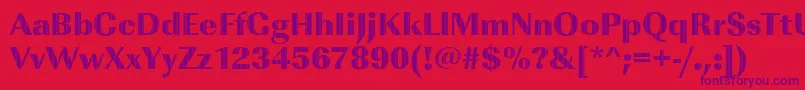ImperialvjetRegular-fontti – violetit fontit punaisella taustalla