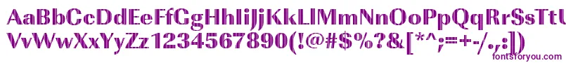 ImperialvjetRegular-Schriftart – Violette Schriften auf weißem Hintergrund