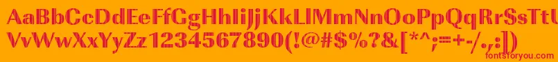 ImperialvjetRegular-fontti – punaiset fontit oranssilla taustalla