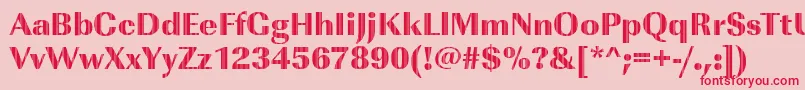 フォントImperialvjetRegular – ピンクの背景に赤い文字