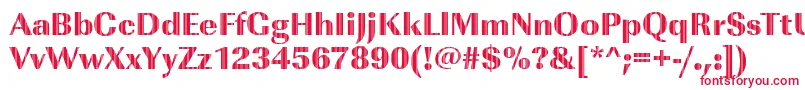 ImperialvjetRegular Font – Red Fonts on White Background