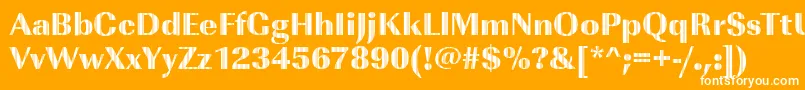 フォントImperialvjetRegular – オレンジの背景に白い文字