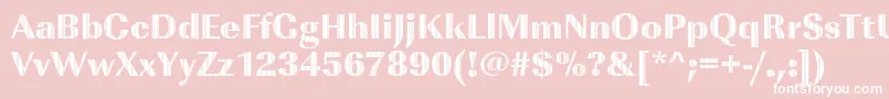 ImperialvjetRegular-fontti – valkoiset fontit vaaleanpunaisella taustalla