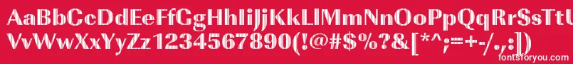 フォントImperialvjetRegular – 赤い背景に白い文字
