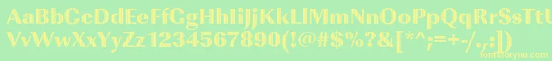 ImperialvjetRegular Font – Yellow Fonts on Green Background