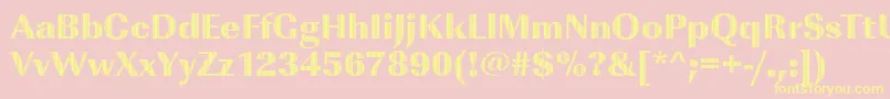 ImperialvjetRegular Font – Yellow Fonts on Pink Background