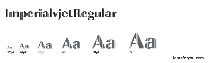 Размеры шрифта ImperialvjetRegular