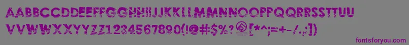 Шрифт Nohardevidence – фиолетовые шрифты на сером фоне