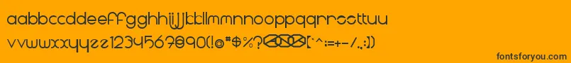 fuente Radii – Fuentes Negras Sobre Fondo Naranja