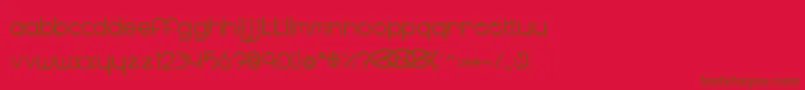 Radii Font – Brown Fonts on Red Background