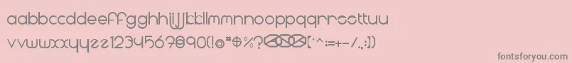 Radii-Schriftart – Graue Schriften auf rosa Hintergrund