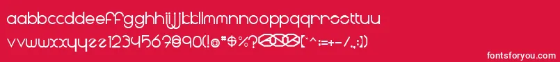 Radii Font – White Fonts on Red Background