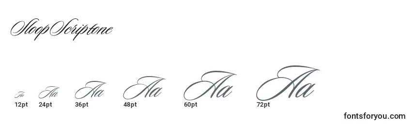 SloopScriptone Font Sizes
