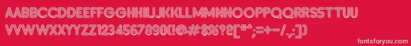 SanasoftInsetA.Kz-Schriftart – Rosa Schriften auf rotem Hintergrund