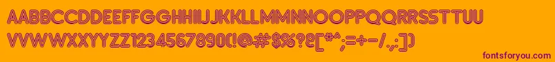 SanasoftInsetA.Kz Font – Purple Fonts on Orange Background