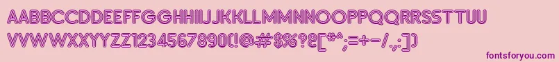 Fonte SanasoftInsetA.Kz – fontes roxas em um fundo rosa