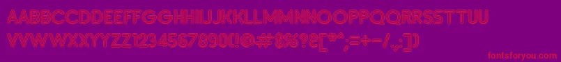 Police SanasoftInsetA.Kz – polices rouges sur fond violet