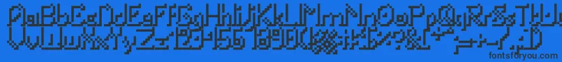 fuente Portabletubeshad – Fuentes Negras Sobre Fondo Azul