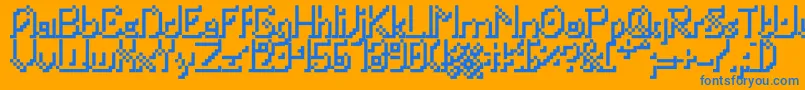 Шрифт Portabletubeshad – синие шрифты на оранжевом фоне