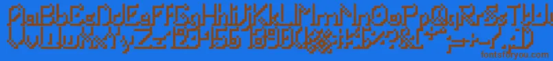 Portabletubeshad Font – Brown Fonts on Blue Background