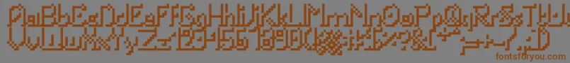 Portabletubeshad Font – Brown Fonts on Gray Background