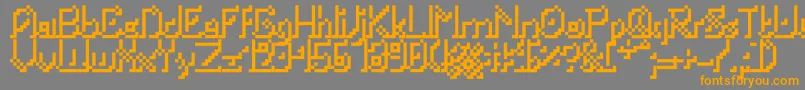 Portabletubeshad Font – Orange Fonts on Gray Background