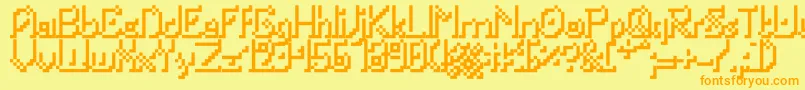 Portabletubeshad Font – Orange Fonts on Yellow Background