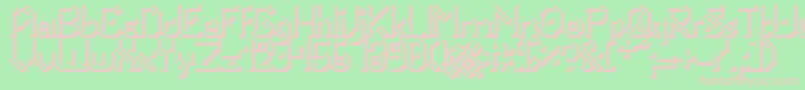 Portabletubeshad Font – Pink Fonts on Green Background