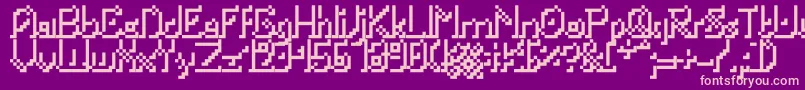 Fonte Portabletubeshad – fontes rosa em um fundo violeta