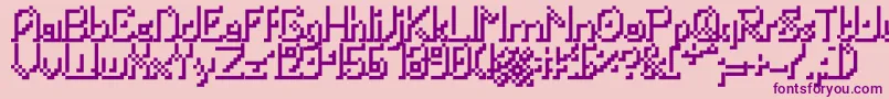 Portabletubeshad Font – Purple Fonts on Pink Background