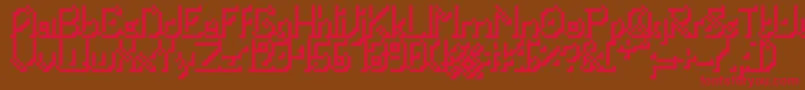 Portabletubeshad Font – Red Fonts on Brown Background