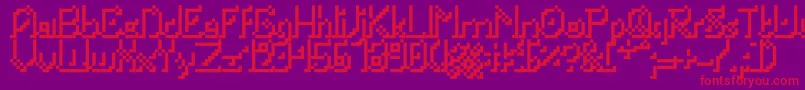 Portabletubeshad Font – Red Fonts on Purple Background