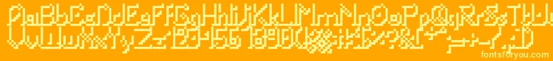 Portabletubeshad Font – Yellow Fonts on Orange Background