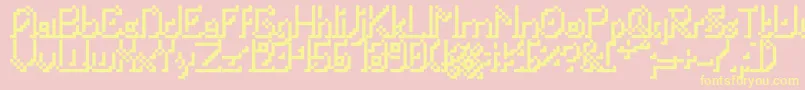 Portabletubeshad Font – Yellow Fonts on Pink Background