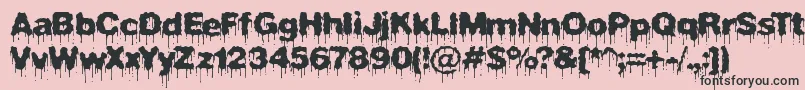 PlasmaDripBrk Font – Black Fonts on Pink Background