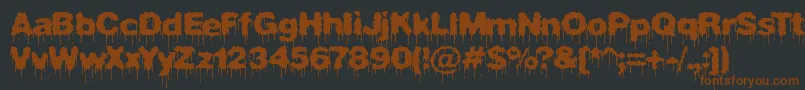 PlasmaDripBrk Font – Brown Fonts on Black Background