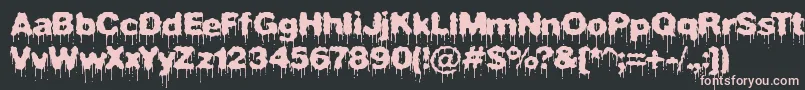 PlasmaDripBrk Font – Pink Fonts on Black Background