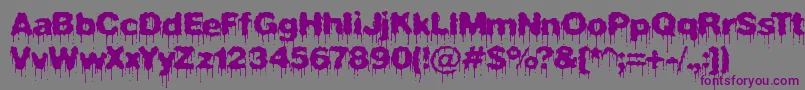 PlasmaDripBrk Font – Purple Fonts on Gray Background