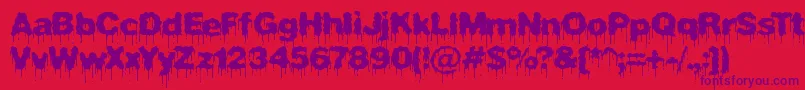 fuente PlasmaDripBrk – Fuentes Moradas Sobre Fondo Rojo