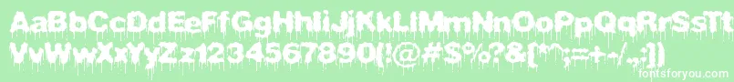 More about PlasmaDripBrk Font PlasmaDripBrk Font – White Fonts on Green Background