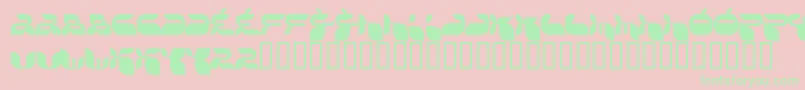 Jackf Font – Green Fonts on Pink Background