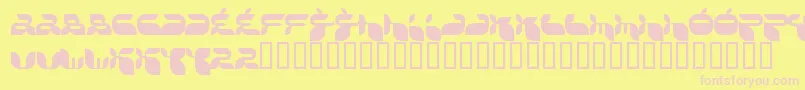 フォントJackf – ピンクのフォント、黄色の背景