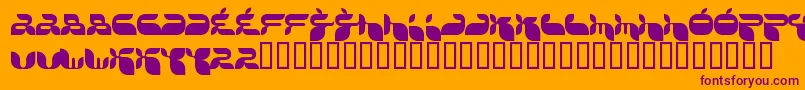 フォントJackf – オレンジの背景に紫のフォント