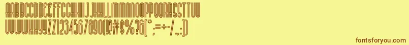 Buenosairesnf Font – Brown Fonts on Yellow Background