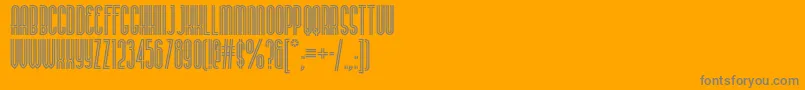 Buenosairesnf-Schriftart – Graue Schriften auf orangefarbenem Hintergrund