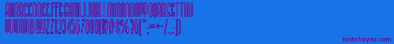 Buenosairesnf Font – Purple Fonts on Blue Background