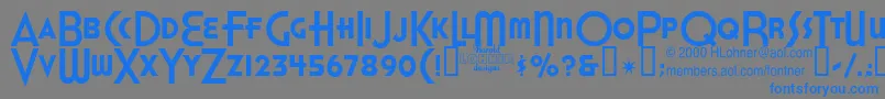 HonestJohns Font – Blue Fonts on Gray Background