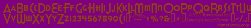 Police HonestJohns – polices brunes sur fond violet